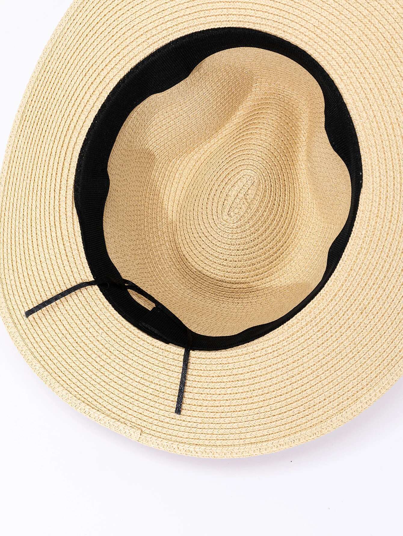 Panama Female Jazz Top Hat, Men Women's Spring Summer Straw Woven Fashionable Sun Protection And Sunshade Hat