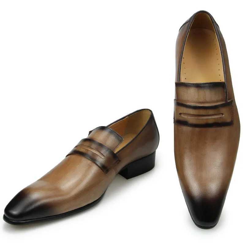 NEW Mens Luxury Loafers Cowhide Wear-resistant and Comfortable Leather Shoes Daily Dress Fi Office Formal Shoes LeatherXJ250319