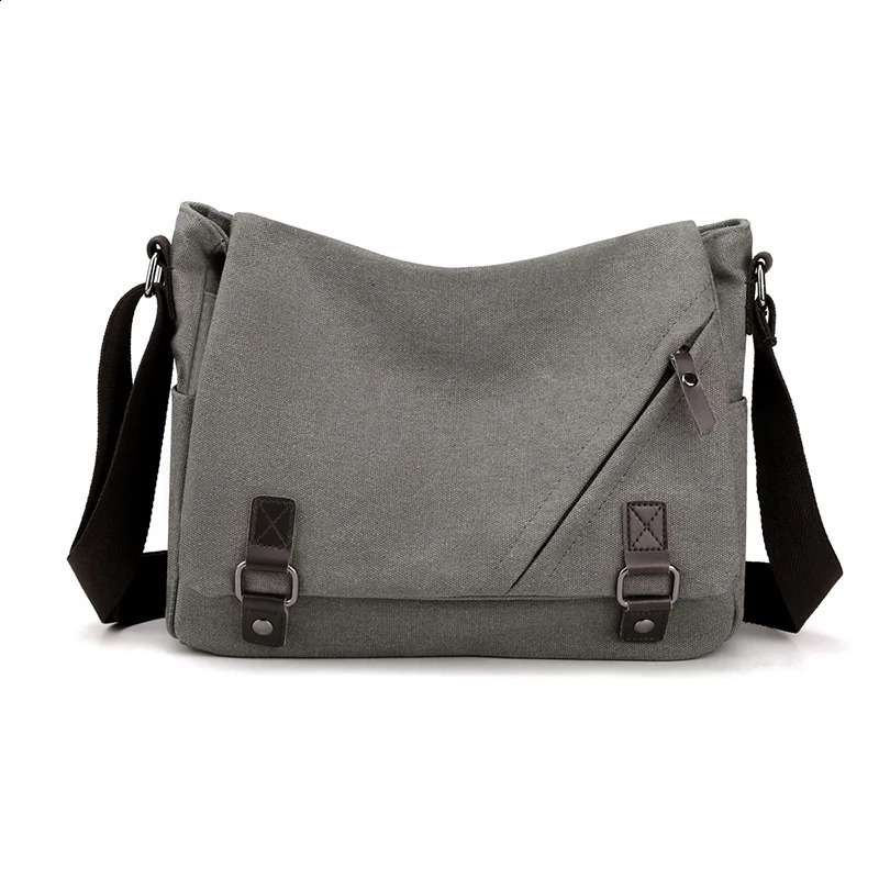 Mens Bolsa storage bag zipper travel casual briefcase cotton canvas handbag holder mens travel shoulder messenger bag 250318