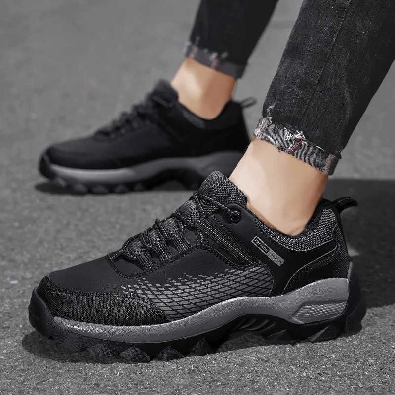 Mens Shoes Outdoor Sneakers Comfortable Lightweight Hiking Shoes Waterproof Casual Shoe Non Slip Men Running Shoes Plus Size 46 Z250319