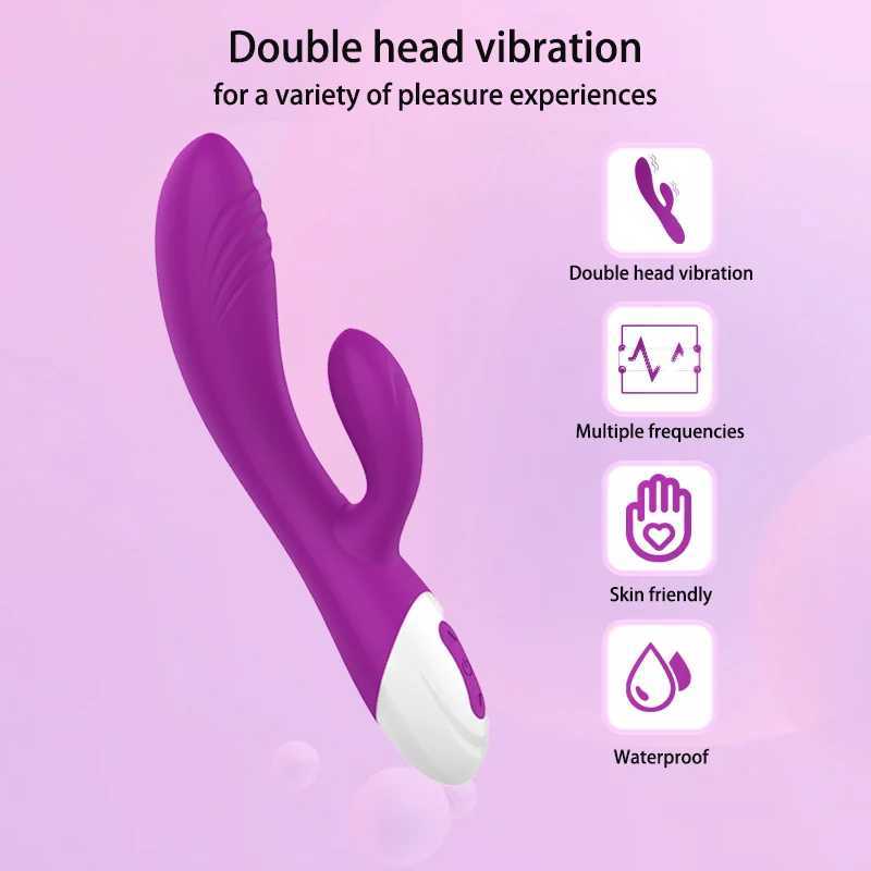 G-spot powerful fake penis female vibrator dual vibration clitoral stimulation vaginal massager for female masseurs adult sex toys W250319