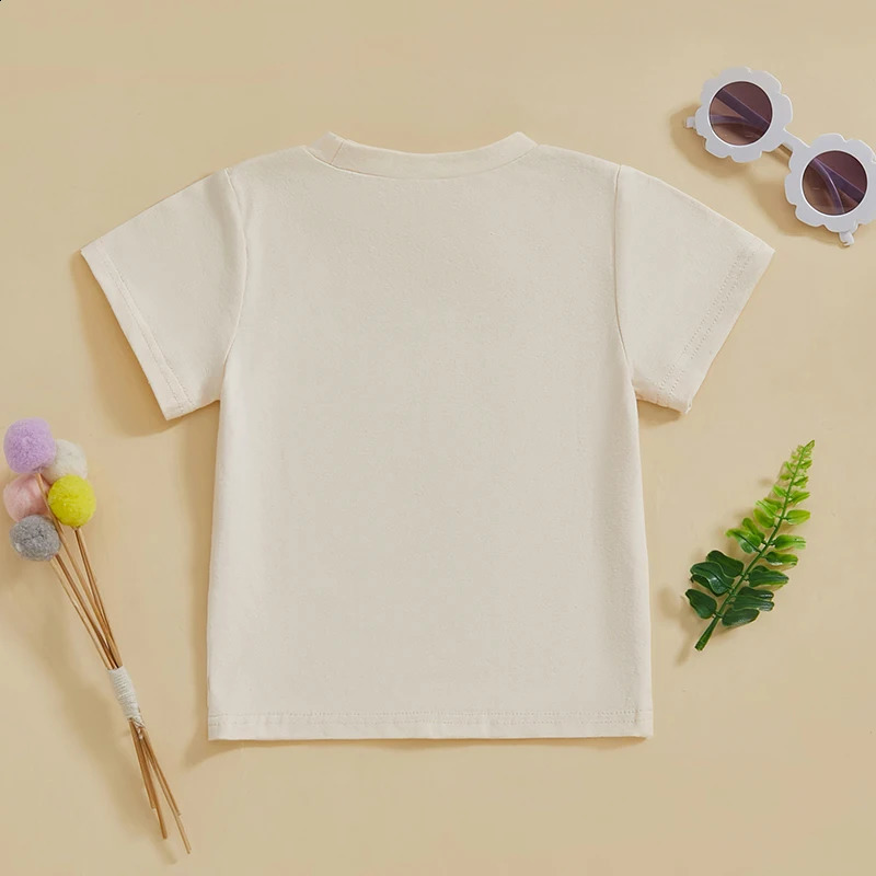 Children s Unisex Short Sleeve T-Shirts with Stylish Round Neck and Fun Graphic Prints - Kids Fashion Tops for Boys and Girls 250319