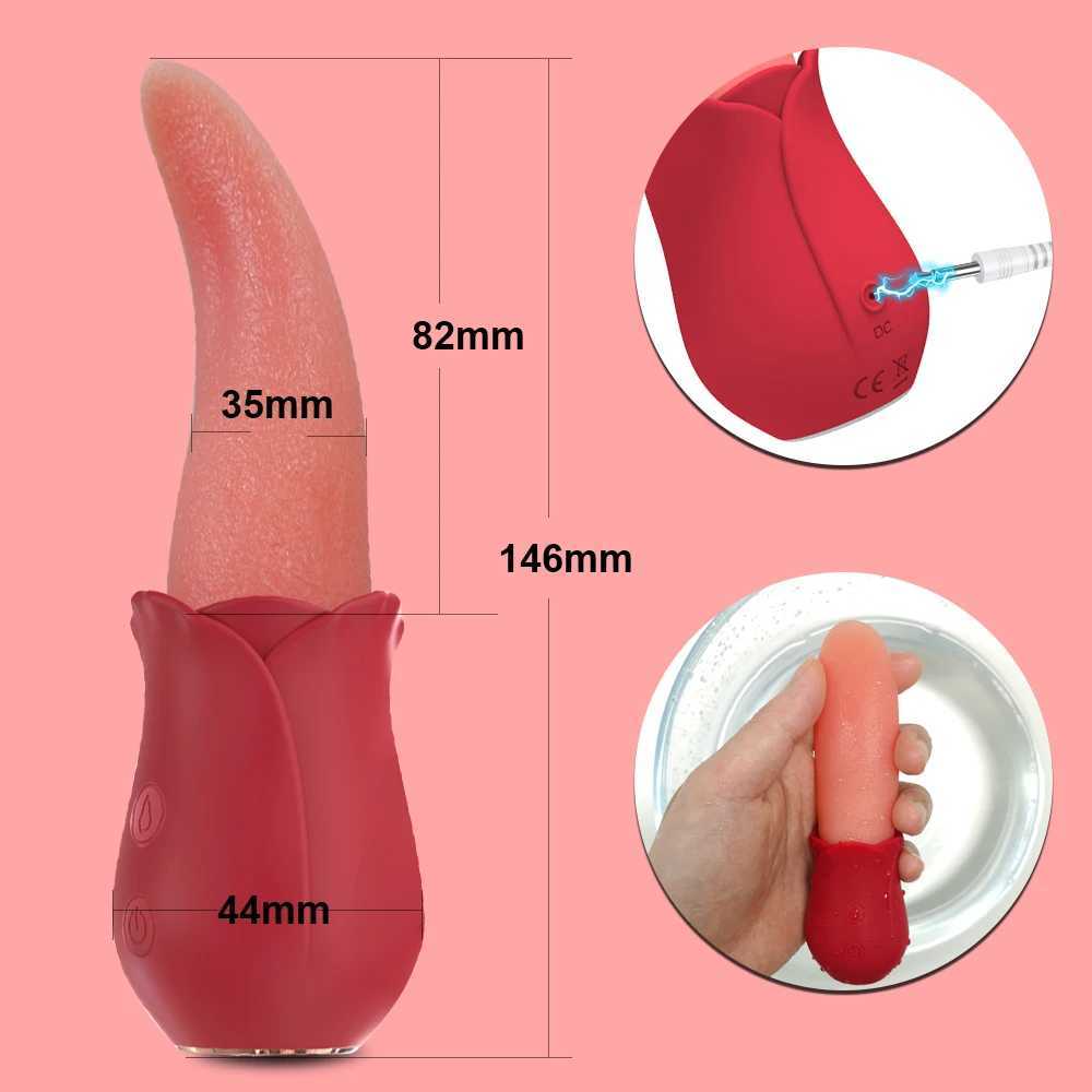 Powerful tongue licking vibrator adult sex toy female masturbation Nipple Vagina clitoral stimulator G-spot vibrator W250319