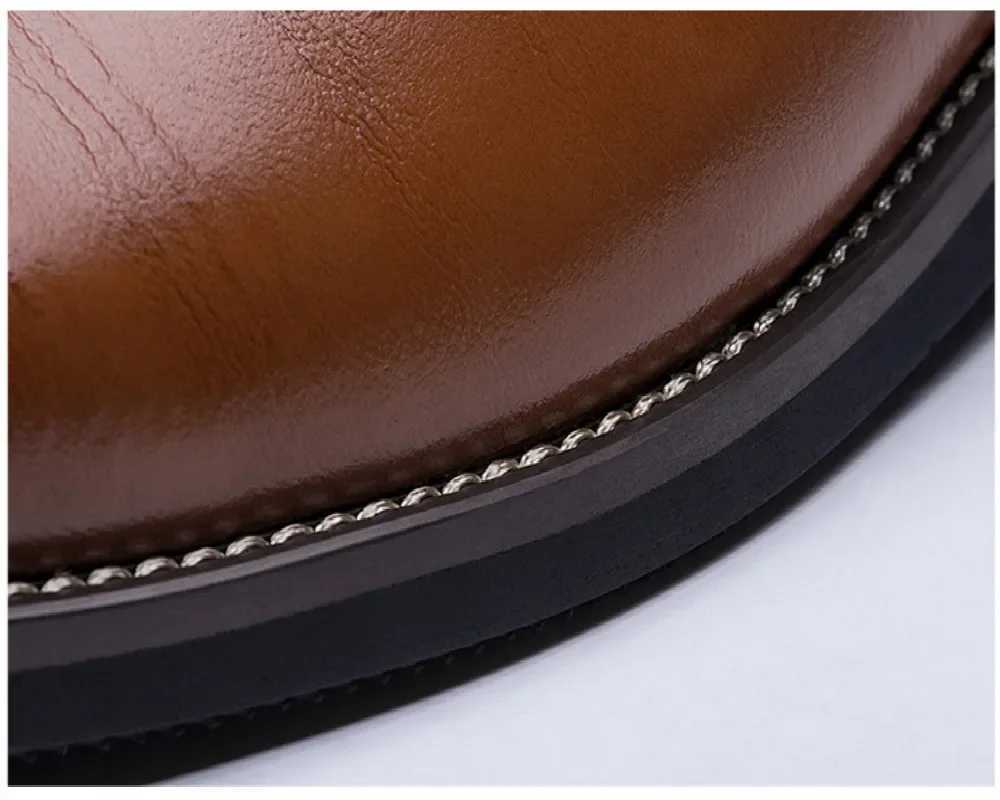 New 2023 flat classic mens shoes leather wing tips carved Italian formal Oxford shoes winter sizes 38-48XJ250319