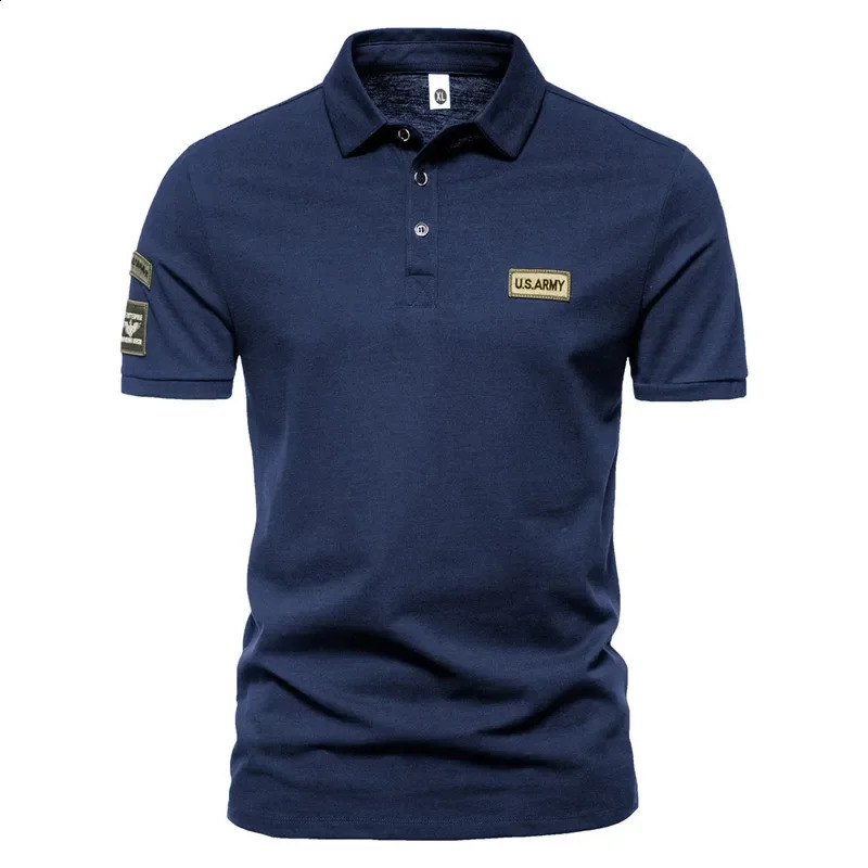 Men Short Sleeve Tshirts Summer Breathable Embroidered Polo Shirt for Men Lightweight Solid Color Large Tops 250319