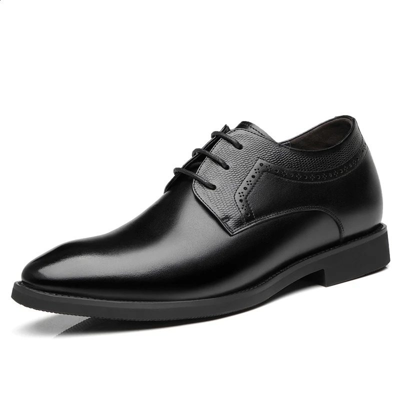 Man Elevator Business Dress Leather Shoes 368cm Men Formal Shoes WinterSpring Business Men Oxfords Versatile Wedding Shoes 250314