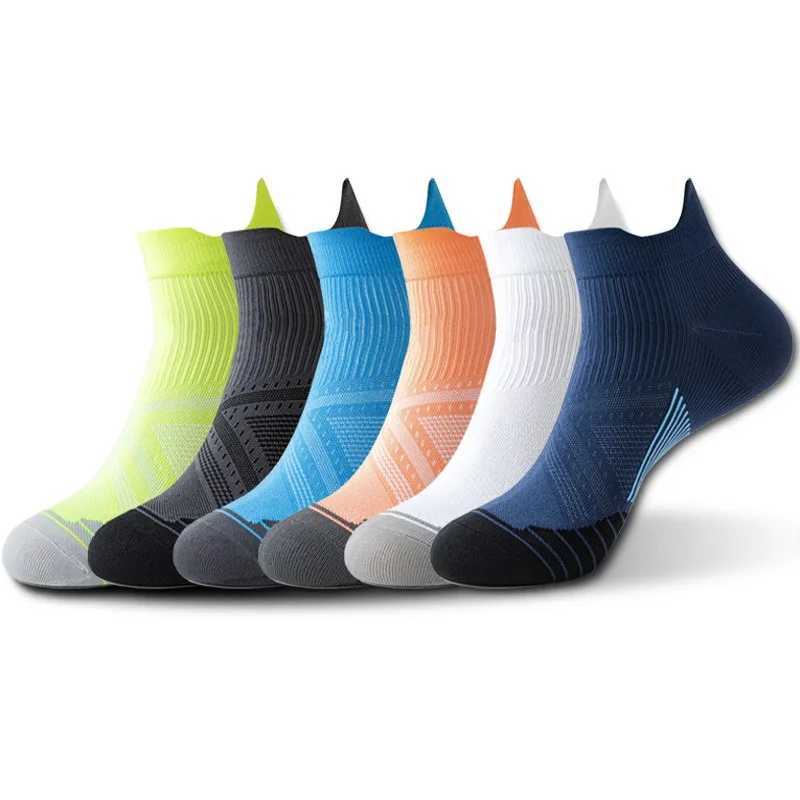 5 pairs of mens and womens summer fitness socks marathon anti slip fast drying sweat inhalation pressure socks X250319