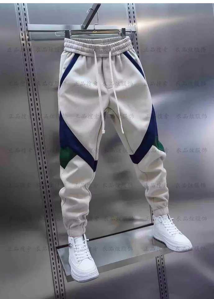 Patchwork Fashion Jogger Sweatpants 2024 Autumn New Outdoor Casual Trousers Cotton Harem Pants Elastic Waist Mens Clothing X250319