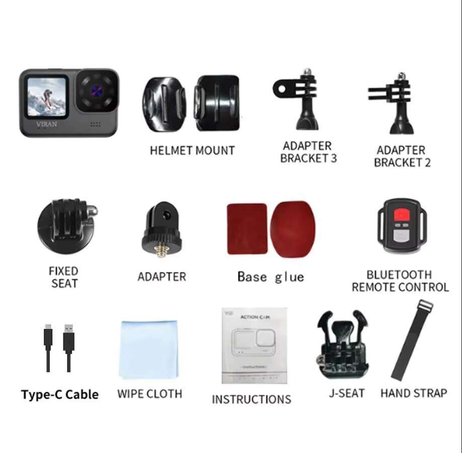 5K HD Sports Action Camera Outdoor Waterproof Cycg Anti-shake Helmet Driving Swimming Recorder Go Pro