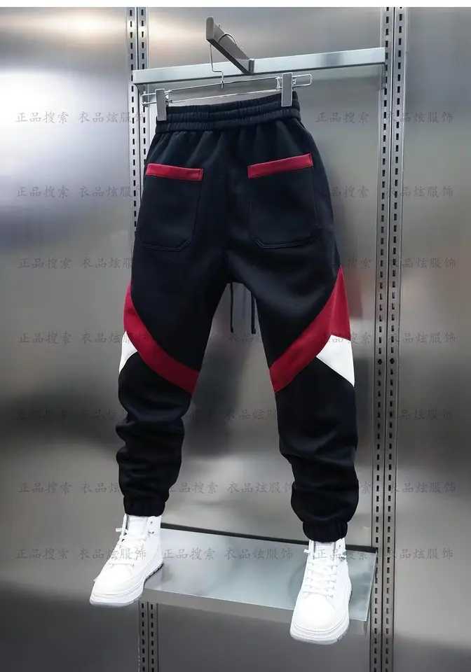 Patchwork Fashion Jogger Sweatpants 2024 Autumn New Outdoor Casual Trousers Cotton Harem Pants Elastic Waist Mens Clothing X250319