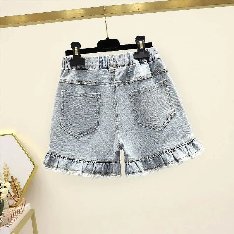 Girls Shorts 4-16Y Children Autumn Casual Pants for Boys Kids Solid Jean Shorts Pants Teeanger Pants with Pockets Suits 250319