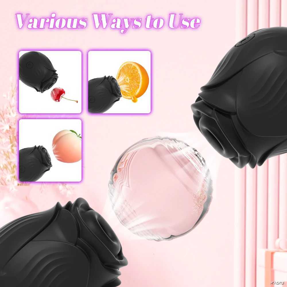 Powerful rose toy suction vibrator suitable for women 10 suction modes suction Nipple Clitoris stimulator female adult suction sex toy W250319