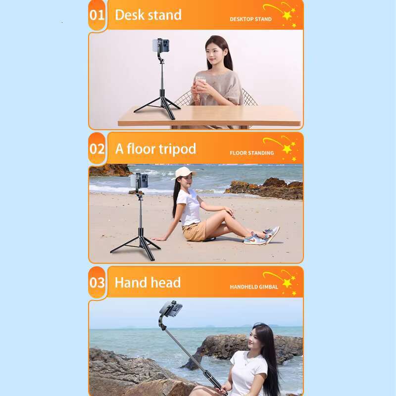 Adjustable Stainless Steel Three-in-One Mobile Phone Tripod & Selfie Stick Wireless Remote Control Optimal Photography Accessory