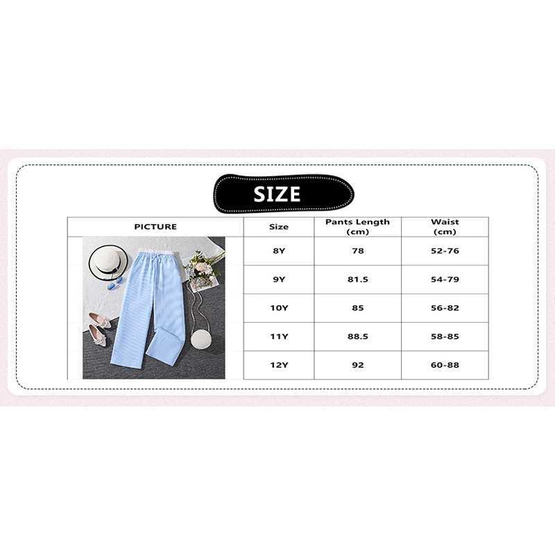 Childrens clothing Girls 8-12 years old vertical stripes waist stitching comfortable styleT250318