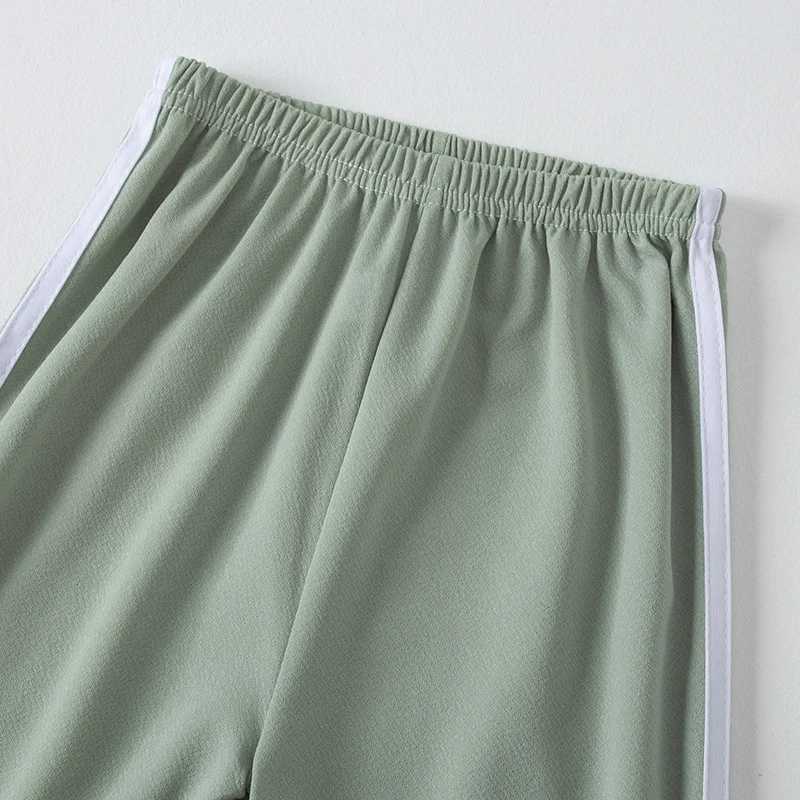 Summer childrens thin and wide leg pants boys and girls colorful casual sports straight pants comfortable pantsT250318
