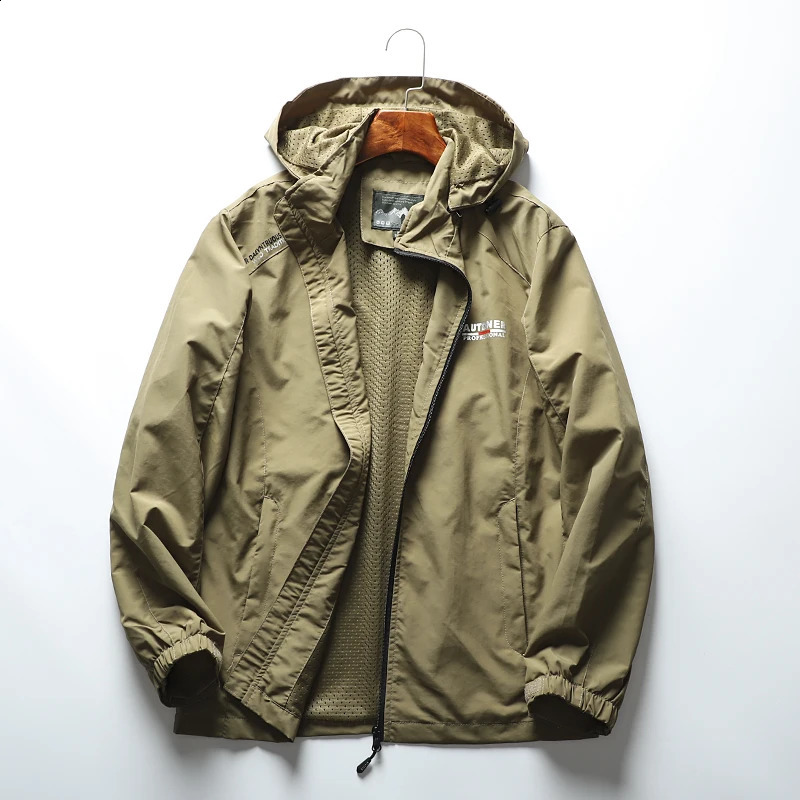 Ueteey Windproof Waterproof Men Jacket Outdoor Hiking Camping Fashion Mens Coat Autumn Quick Drying Casual Male Blazer 250317
