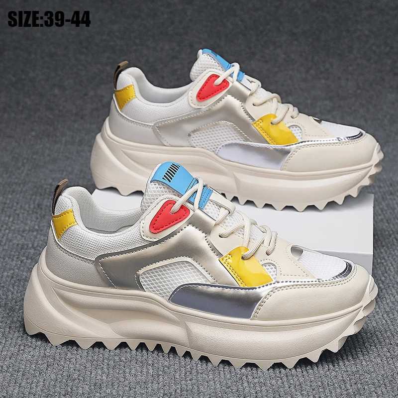 Casual Sports Shoes Thick Soles All Match Student Fashion Shoes Mens Tennis Sneakers Outdoor Sports Breathable Mens Shoes Z250319