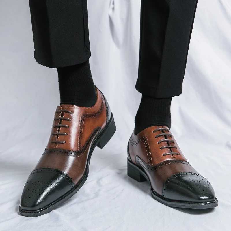 Mens Two Te lace Frt Oxford shoes business dress shoesXJ250319
