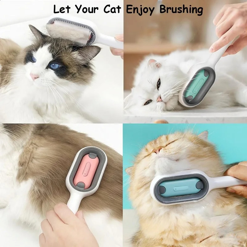 Cat and dog hair removal comb doublesided pet grooming brush cleaning cat adhesive tool 250318