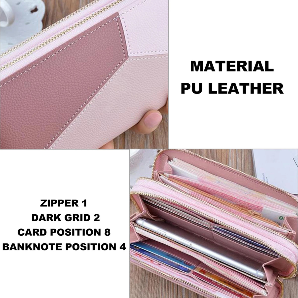 Women Fashion Short Wallet Ladies Leather Wallet Card Holder Foldable Portable Lady Coin Purse Multi-functional Bank Card Holder 250318