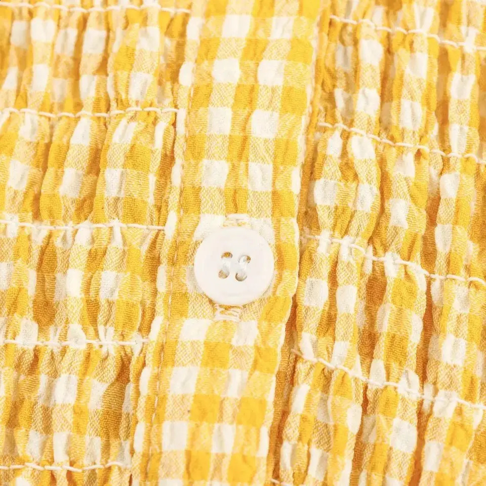 TRAFSHE Plaid Womens Spring Short sleeved Button Mini Dress Clothing Party 61327 250319