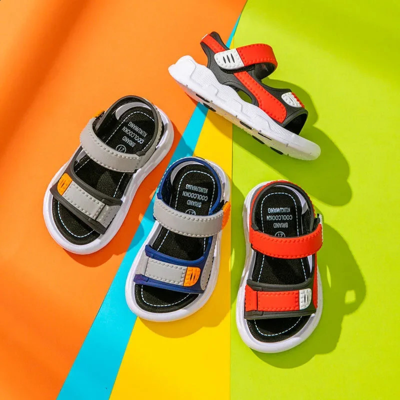 Childrens Summer Boys Sandals Baby Shoes Kids Flat Toddler Beach Sports Soft Nonslip Casual Child Swimming 250312