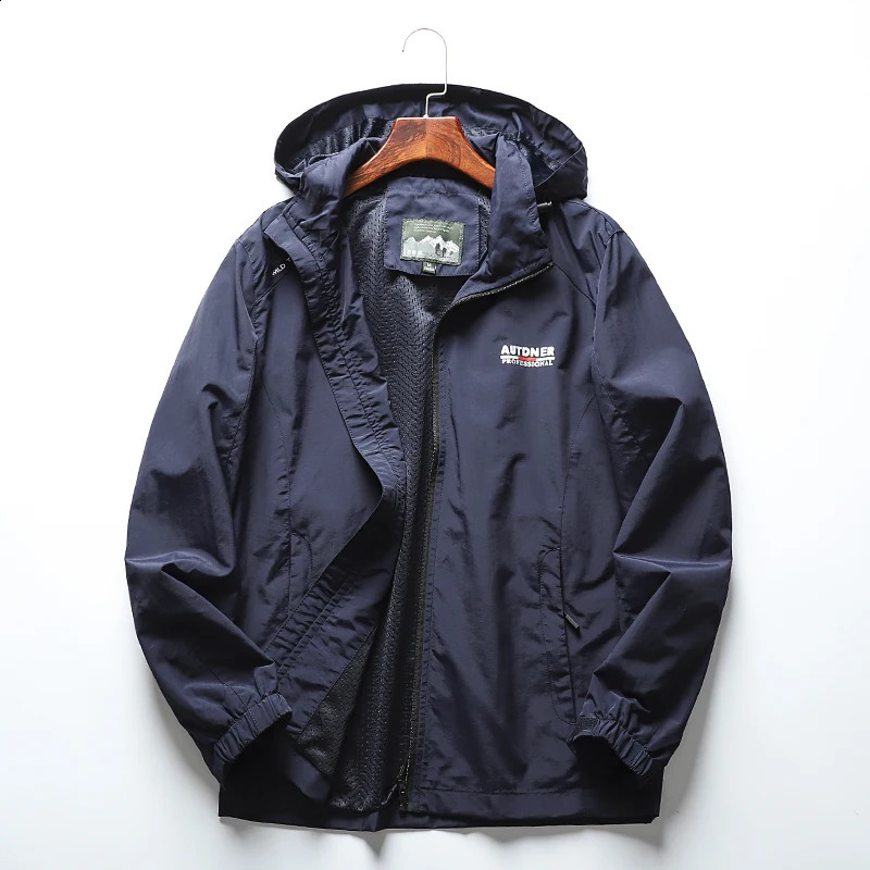 Ueteey Windproof Waterproof Men Jacket Outdoor Hiking Camping Fashion Mens Coat Autumn Quick Drying Casual Male Blazer 250317