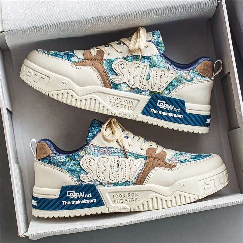 2025 New Men's Full Match Men's Shoes Comfortable Platform Men's Casual Sports Shoes Designer Fashion New Men's Flat Shoes