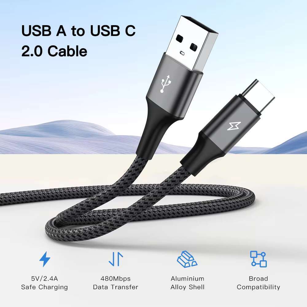 UNIEAN Wholesale 2M 3M USB a 2.0 to 5V 2A Type C Usb Fast Charging Cable Data Cables for Iphones 15 Pro Max