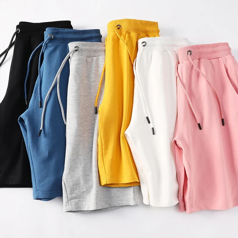 Mens Casual and Fashionable Pure Cotton Shorts with Drawstring and Comfortable Pants 250317