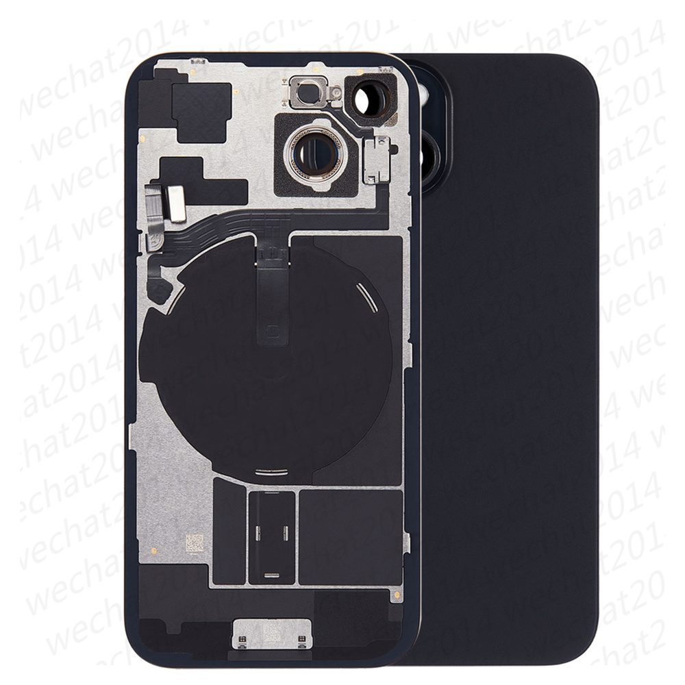 OEM Back Glass Battery Cover with Pre-installed Metal Plate Wireless Charger for iPhone 14 Plus 15 16 17 Pro Max
