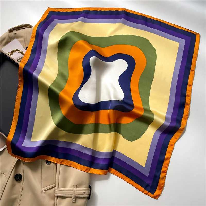 Geely Color Lock Square Silk Scarf Satin Shoulder Bag Headband Fem Hair Strap Luxury Kerchief Echape X250319