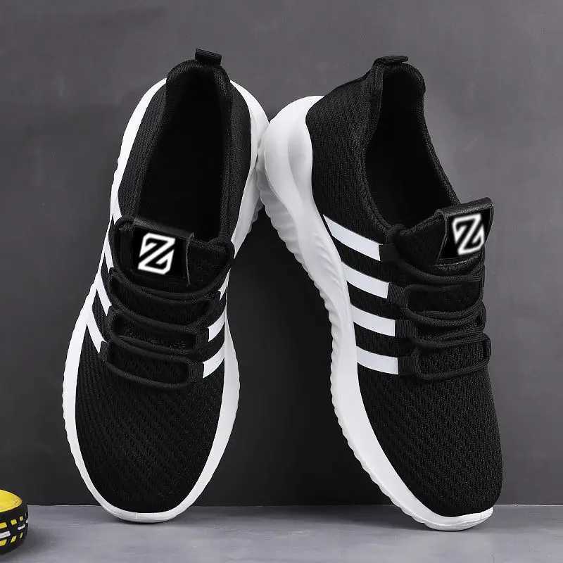 Lightweight mens running shoes outdoor breathable mens sports shoes anti slip mens sports shoes fashionable flexible tennis lace up 3744 Z250319