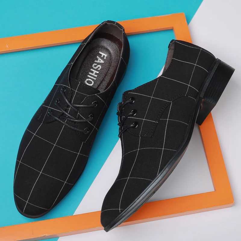 Mens spring and summer comfortable breathable Fi business casual dress leather shoesXJ250319