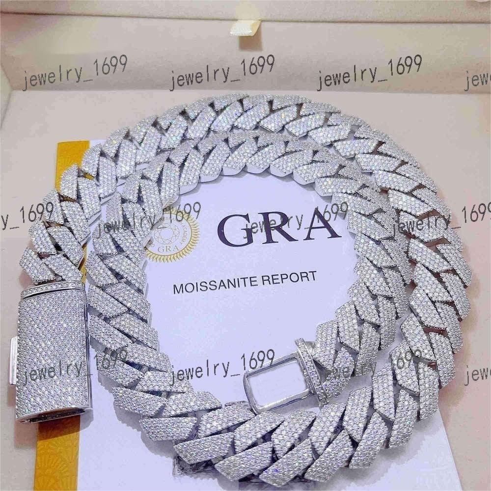 necklaces designer jewelry necklace cuban k chain Pendant Necklaces Iced Out Pass Dia Tester Sterg Sier Necklace Vvs Moissanite chains for men