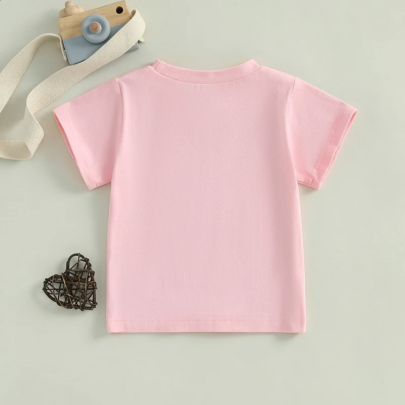 Adorable Cartoon Dinosaur Print Short Sleeve Tee Shirt for Kids Boys Girls Toddler Baby Summer Casual Tops Clothes 250319
