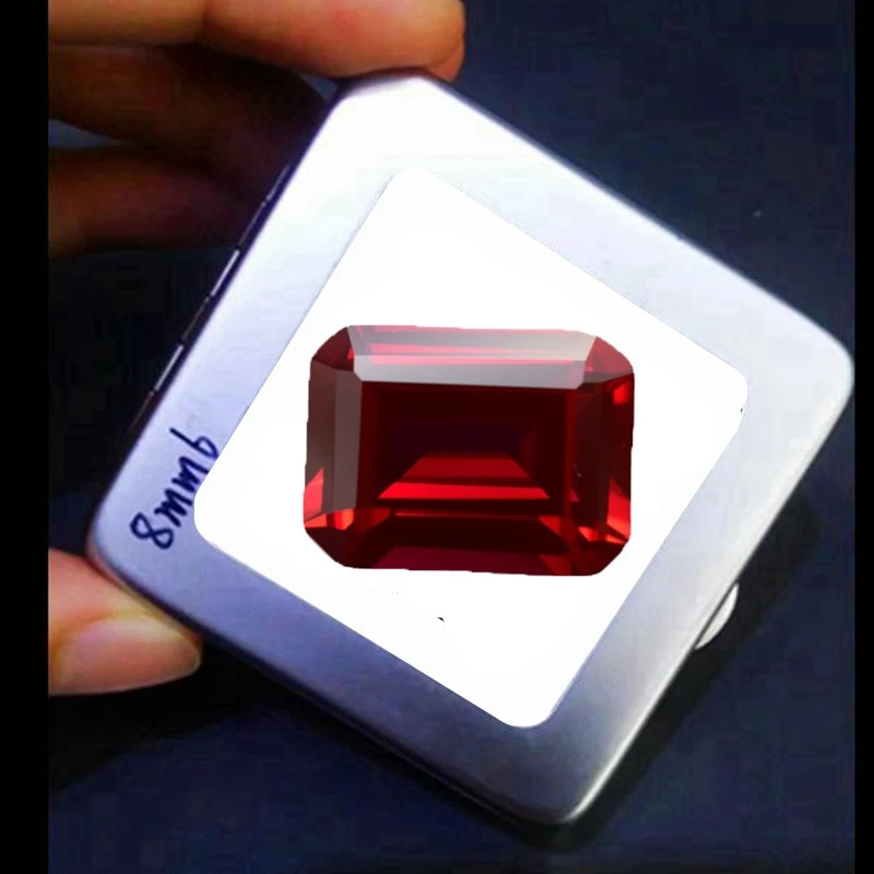 Natural Ruby Emerald Cut 10x14mm 10.50 Cts Sri-Lanka VVS Make Jewelry Diy Blood Red GemStone of Jewelry 250319ww