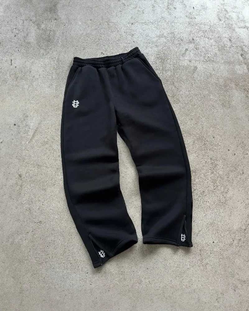 Retro Classic Style Sweatpants Y2K Mens Womens Harajuku Hip Hop Embroidery Retro Grey Baggy Pants Elastic Waist Casual TrousersT250319