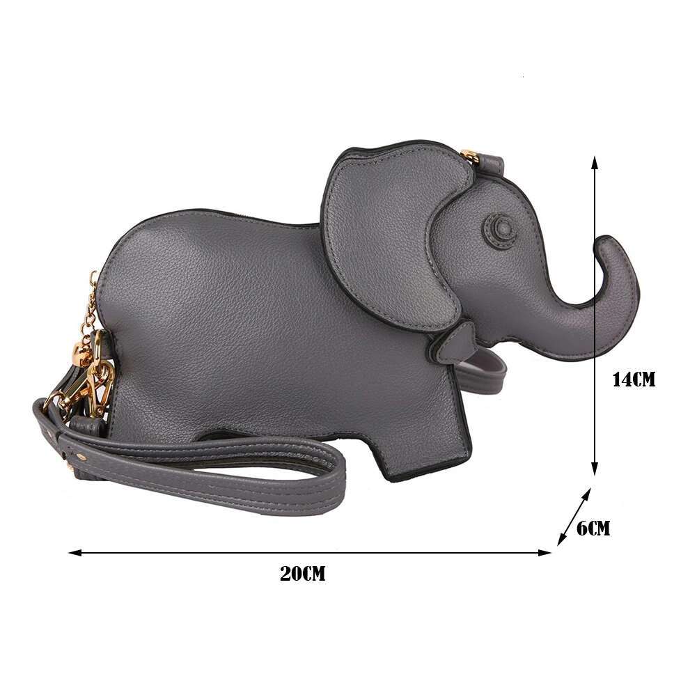 2025 New Fashionable Women's Crossbody Bag Fun Elephant shaped Shoulder Bag Designer Casual Wallet Women's Wristband Handbag Trendy Shoulder
