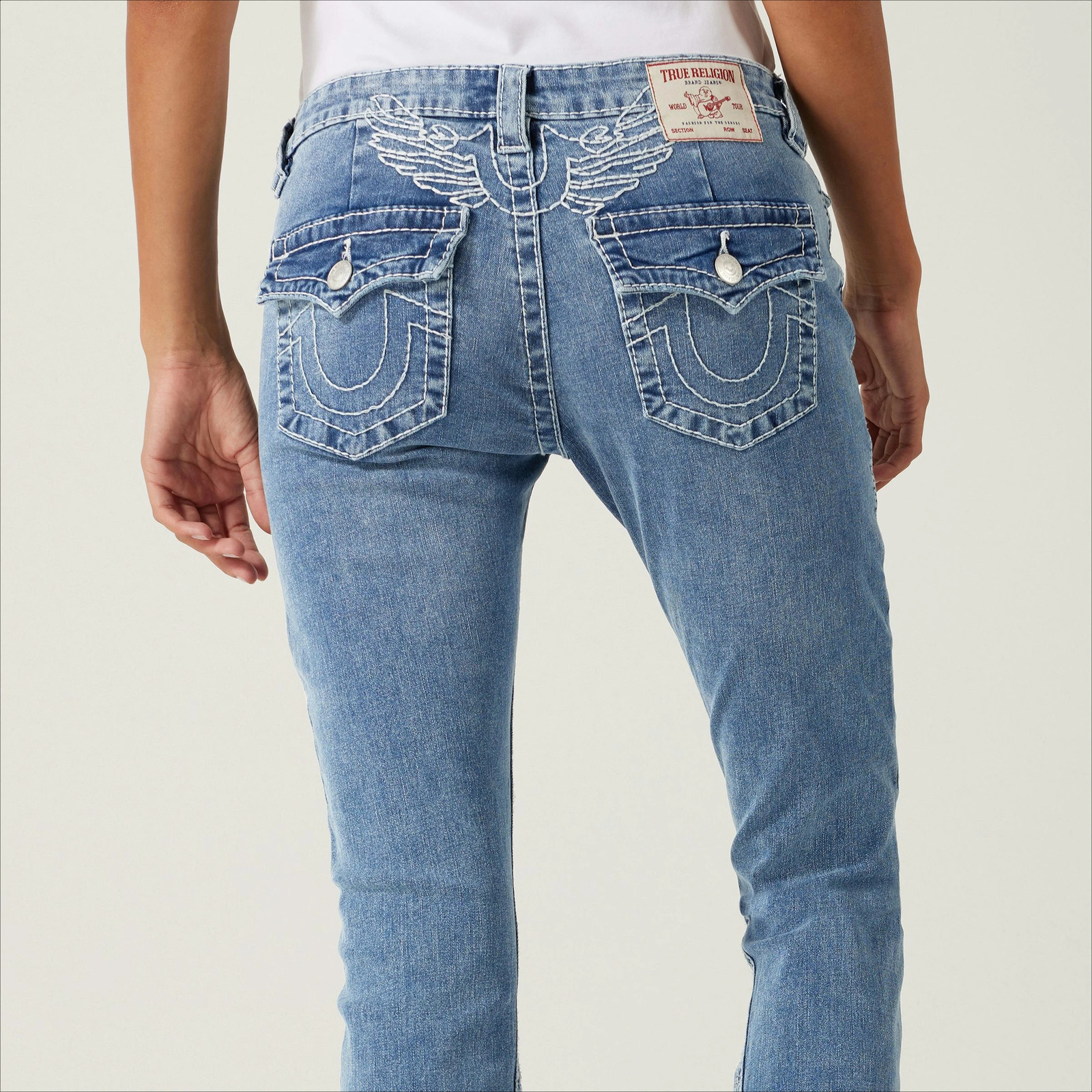 Horseshoe Wing Flare Jean ed Pants Y2k Streetwear American Blue Baggy Goth Jeans Women Harajuku Wide Leg Trousers 250317