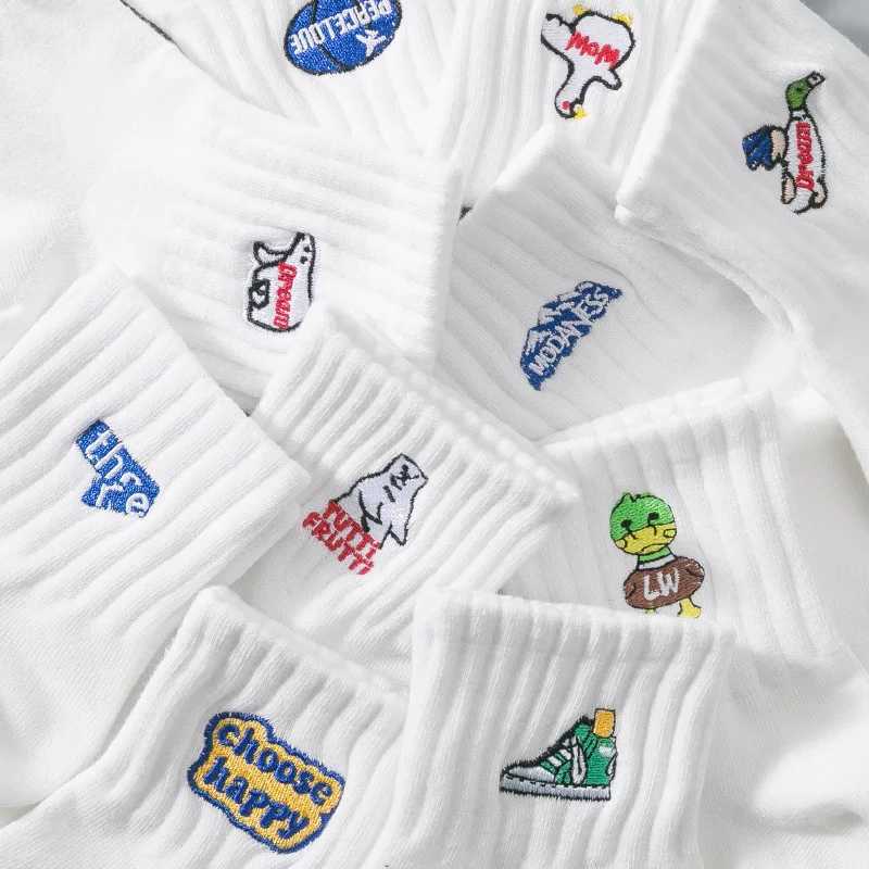 New 3 Pairs Cotton SoCKs Women Embroidery Cartoon Fashion Embroid SoCK Set Street Sports SoCKs Men X250319
