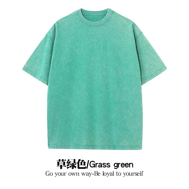 Summer womens cotton loose Oneck oversized Tshirt mens Korean Y2k top casual retro short sleeved 250319