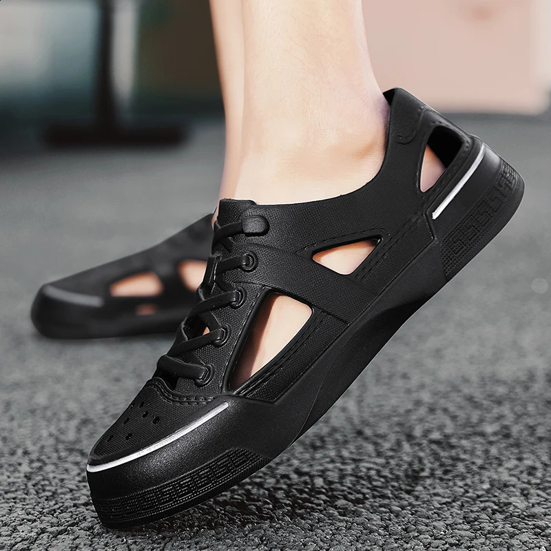 Summer comfortable mens garden chlorine sheet breathable EVA injection shoes casual sandals womens beach slide water shoes chlorine sheet 250317