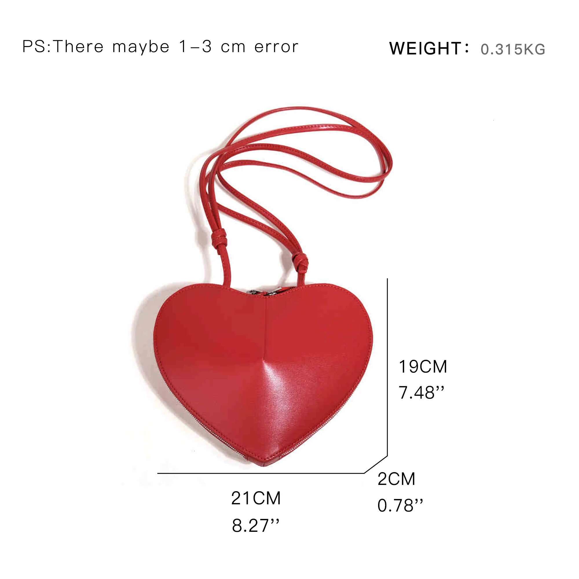 MABULA Fashion Peach Heart Shape Single Shoulder Genuine Leather Trendy Crossbody High Quality Brand Designer Cross Bag