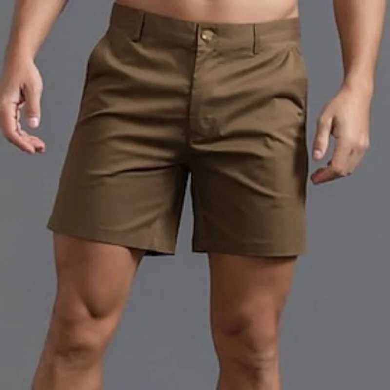 Summer New Mens Shorts Street Trendy Sexy Workwear Pants Zipper Elastic Waist Super Shorts Casual Pants W250319