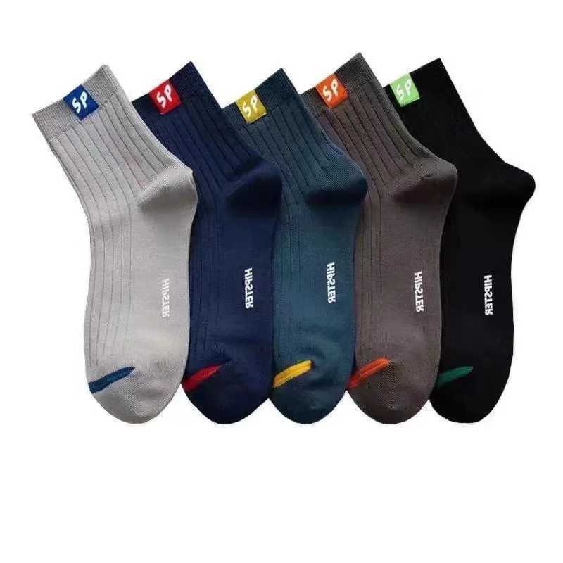 1 pair of mens letter SP mid tube socks spring summer shallow top sports socks trend tube sock calculator X250319