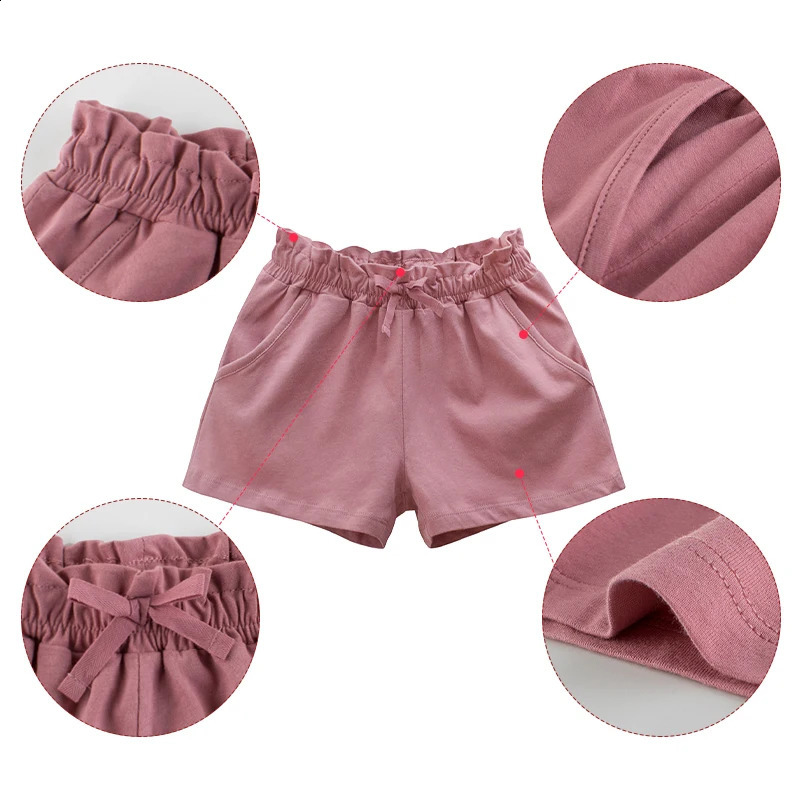 Summer 1-8T Baby Bloomers Candy Solid Color Elastic Girls Cotton Shorts Toddler Kids Baby Girl Shorts Child Girls Clothes 250319