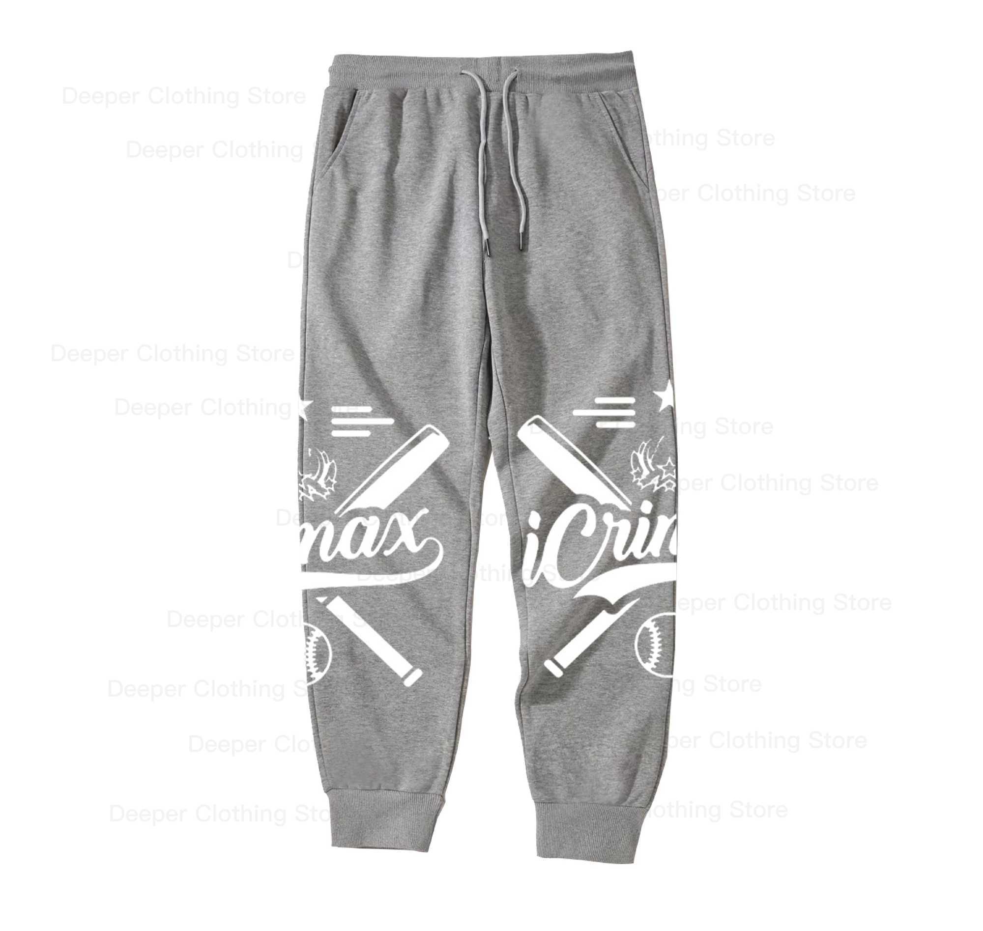 Burgerpommes icrimax Sports pants Men/Women Harajuku Kawaii Sweatpants Y2k Unisex Anime Cartoon kids boy Fashion Casual pants X250319