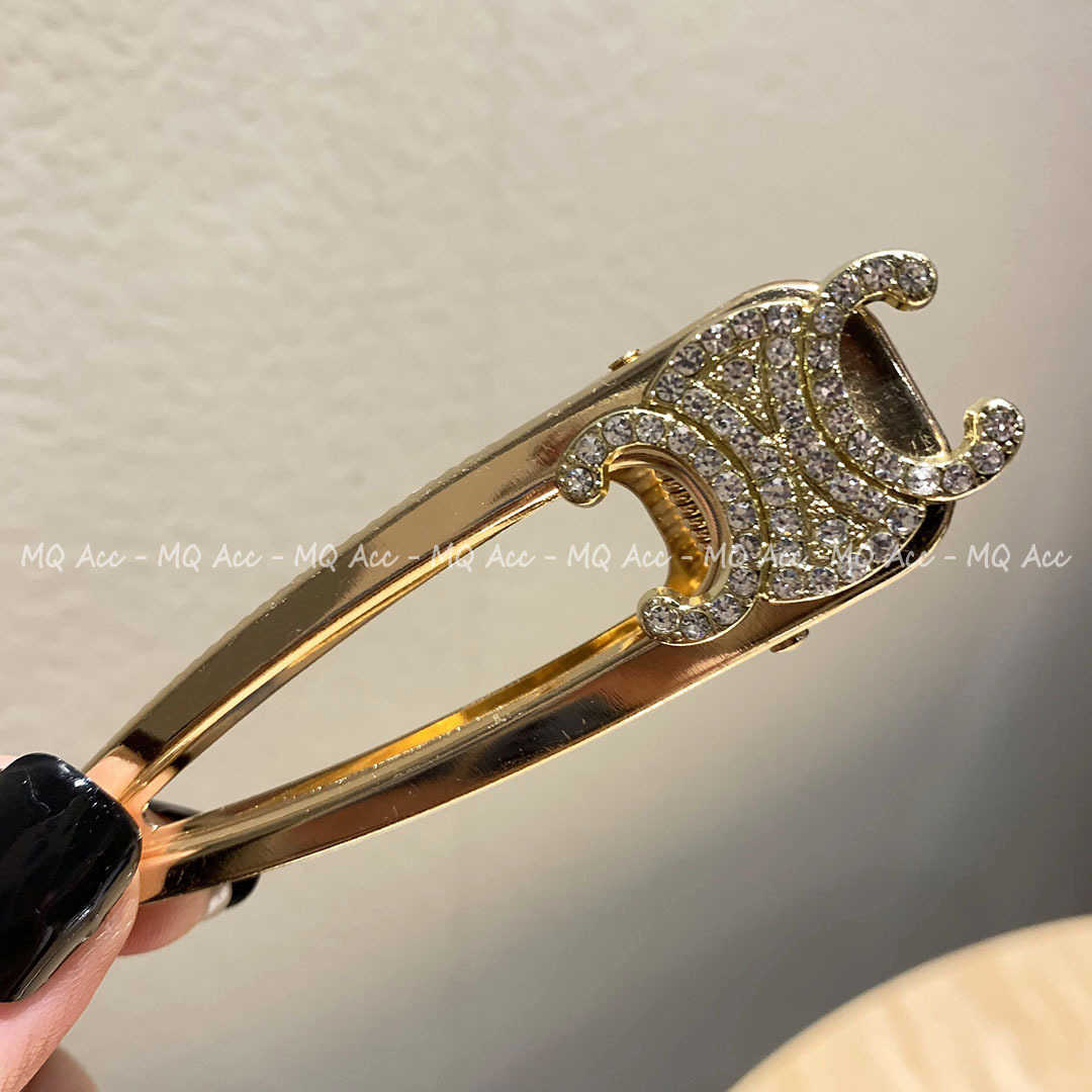 Hair Clips Barrettes Super Flash Premium Full Diamond Hairpin Large Three Dimensional Duckbill Clip Golden Rear Head Side H250318