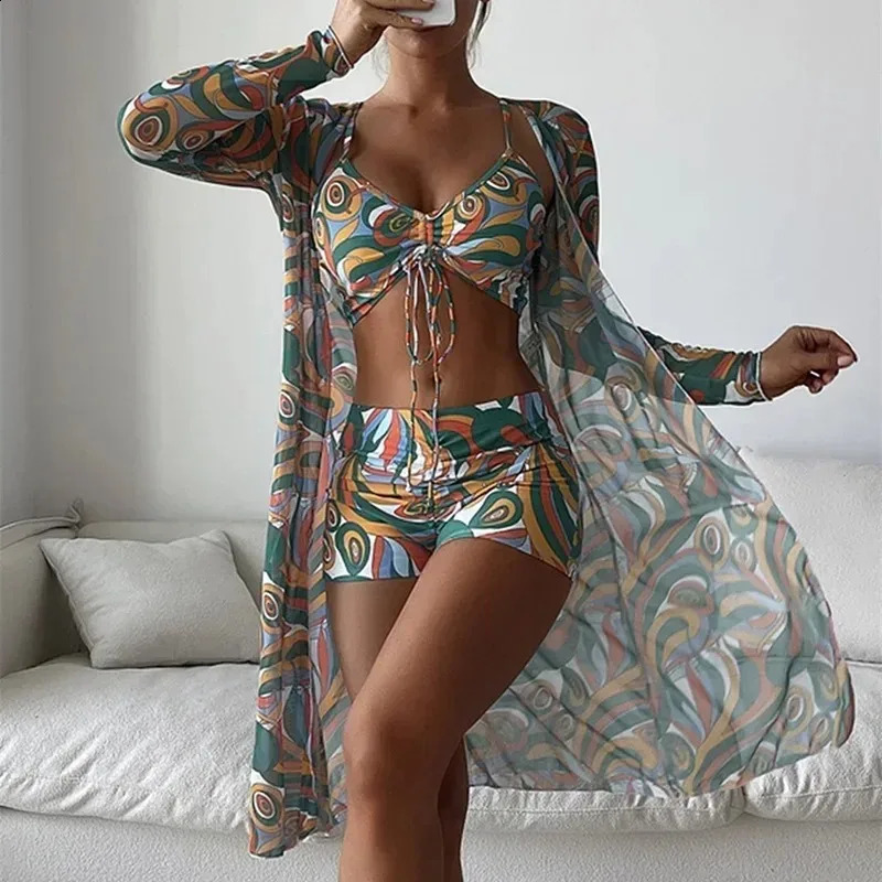 2024 Separate Swimsuits Tankini Set Female Swimwear Sports Beach Wear Two-Piece Bathing Suits Girls Pool Women Swimming Suit 250317